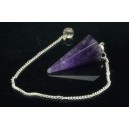 Pendule à facettes en Améthyste