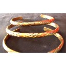 Bracelet trois métaux tressés